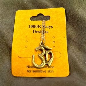 Hand Finished OM Pendant and Chain